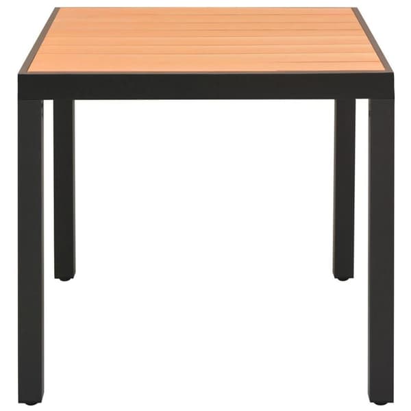 vidaXL havebord WPC aluminium 80 x 80 x 74 cm brun