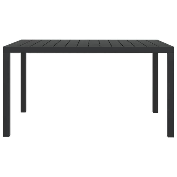 vidaXL havebord WPC aluminium 150 x 90 x 74 cm sort