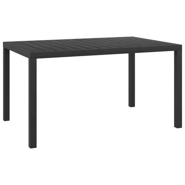 vidaXL havebord WPC aluminium 150 x 90 x 74 cm sort