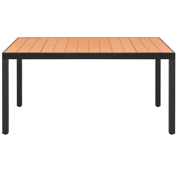 vidaXL havebord WPC aluminium 150 x 90 x 74 cm brun