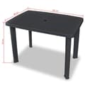 Miniatyrbillede 5 af 5: vidaXL havebord 101 x 68 x 72 cm plastik antracitgrå