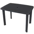 Miniatyrbillede 1 af 5: vidaXL havebord 101 x 68 x 72 cm plastik antracitgrå