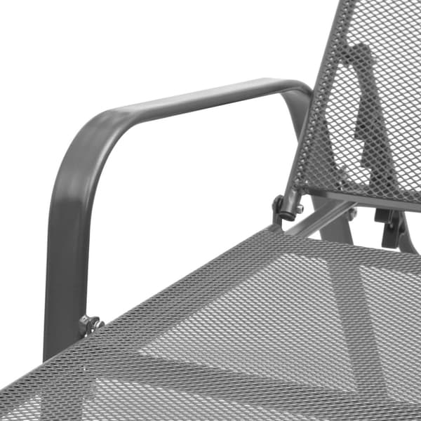 vidaXL liggestole 2 stk. med bord stål antracitgrå