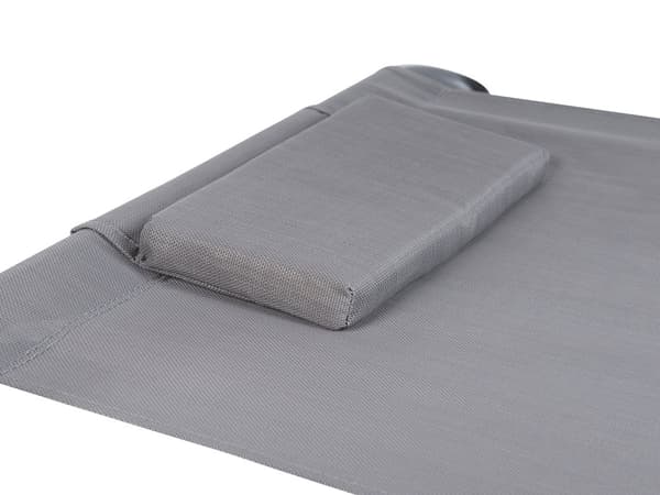 Utomhus Trädgård Solsäng Mörkgrå Tygsäten Aluminium Ram Rundat Tak