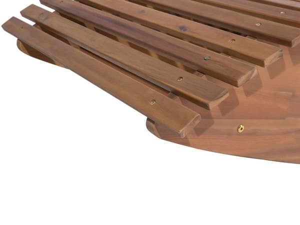 Solstol Ljust Akaciaträ Gungande Böjd Form Trädgård Solsäng