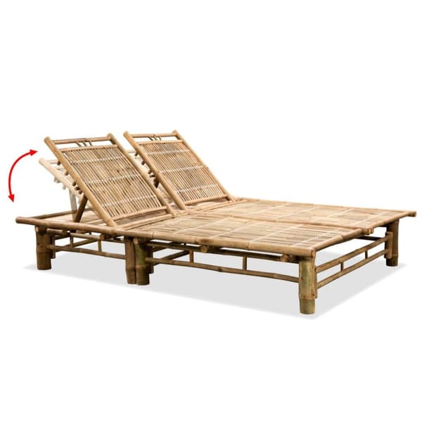 vidaXL 2 hengen aurinkotuoli bambu