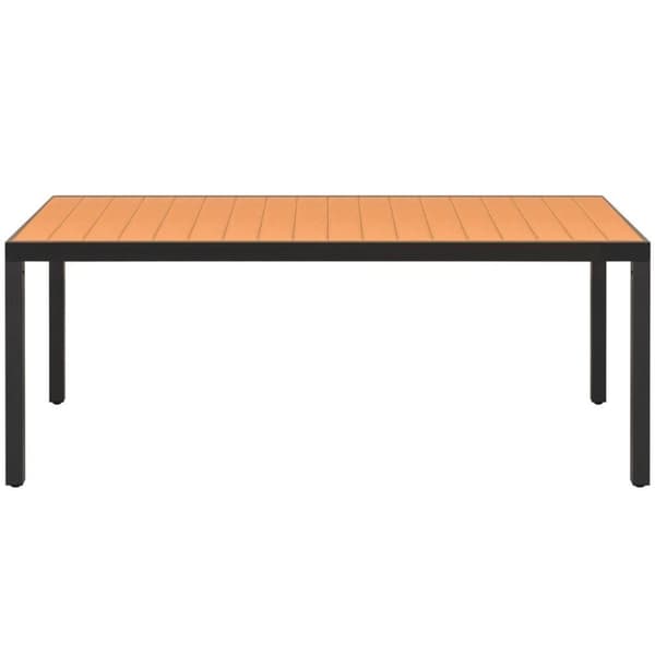 vidaXL Trädgårdsbord brun 185x90x74 cm aluminium och WPC