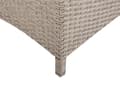 Miniatyrbillede 10 af 11: Havedæksstol brun og grå rattan 192 x 60 cm grå pude justerbar nakkestøtte