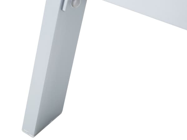 Havestol, sort aluminium 190 x 66 cm justerbart ryglæn