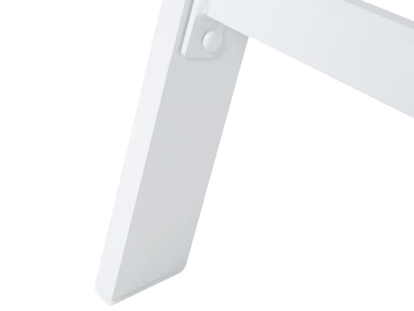 Havestol hvid aluminium 190 x 66 cm justerbart ryglæn