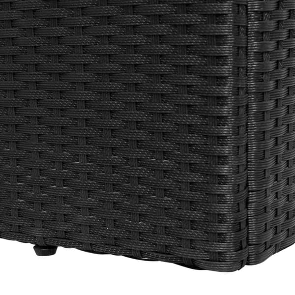 vidaXL liggestol med hynde polyrattan sort
