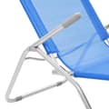 Miniatyrbillede 7 af 9: vidaXL foldbare liggestole 2 stk. textilene blå