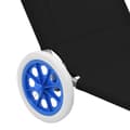 Miniatyrbillede 8 af 10: vidaXL foldbar liggestol med baldakin og hjul stål sort