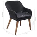 Miniatyrbillede 7 af 7: vidaXL havestole med hynder 2 stk. polyrattan sort