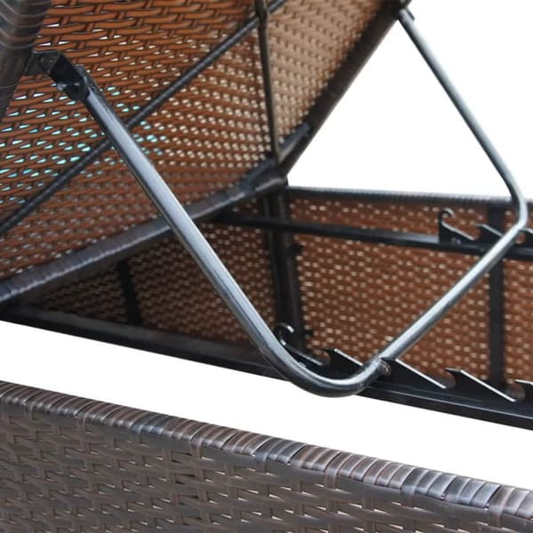 vidaXL liggestol med hynde polyrattan brun