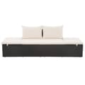 Miniatyrbillede 3 af 6: vidaXL solseng sort 195 x 60 cm polyrattan