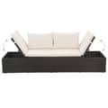 Miniatyrbillede 5 af 6: vidaXL solseng sort 195 x 60 cm polyrattan