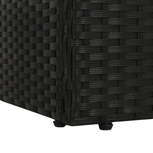 vidaXL solseng sort 195 x 60 cm polyrattan