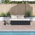 Miniatyrbillede 2 af 6: vidaXL solseng sort 195 x 60 cm polyrattan