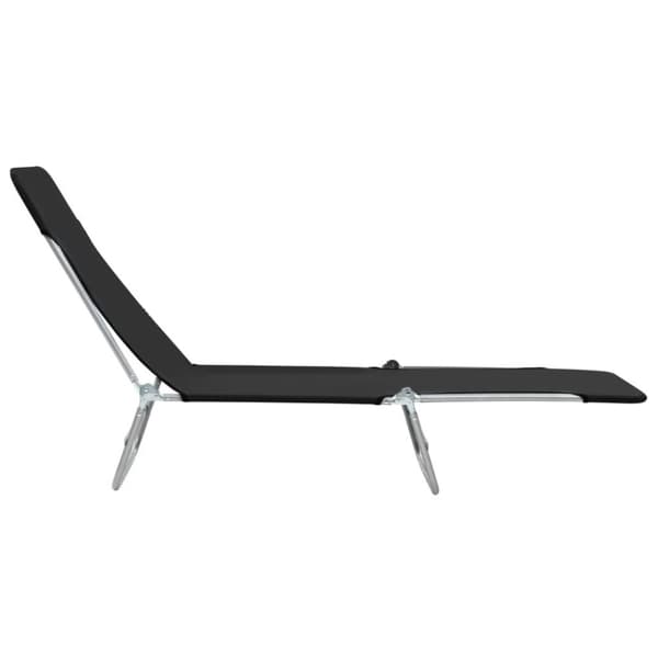 vidaXL foldbare liggestole 2 stk. stål og stof sort