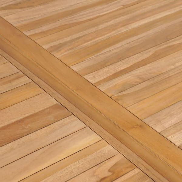 vidaXL havebord 150 x 90 x 77 cm massivt teaktræ