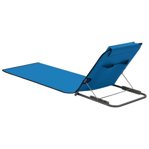 vidaXL foldbare strandmåtter 2 stk. stål og stof blå