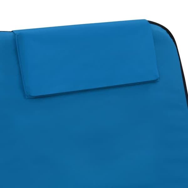vidaXL foldbare strandmåtter 2 stk. stål og stof blå