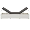 Miniatyrbillede 3 af 6: vidaXL liggestol med hynde polyrattan hvid