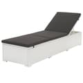 Miniatyrbillede 1 af 6: vidaXL liggestol med hynde polyrattan hvid