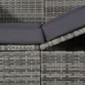 Miniatyrbillede 7 af 8: vidaXL solseng med baldakin brun 205 x 62 cm polyrattan
