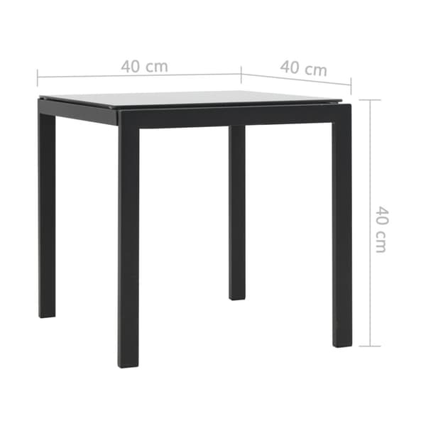 vidaXL liggestole 2 stk. med bord polyrattan og textilene sort