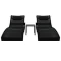 Miniatyrbillede 2 af 10: vidaXL liggestole 2 stk. med bord polyrattan og textilene sort