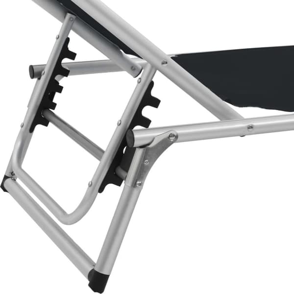 vidaXL Sammenleggbar solseng med tak aluminium og textilene svart