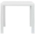 Miniatyrbilde 3 av 5: vidaXL Hagebord 79x79x72 cm plast rottingdesign hvit