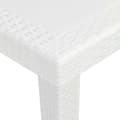 Miniatyrbilde 4 av 5: vidaXL Hagebord 79x79x72 cm plast rottingdesign hvit