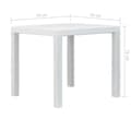 Miniatyrbilde 5 av 5: vidaXL Hagebord 79x79x72 cm plast rottingdesign hvit