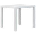 Miniatyrbilde 1 av 5: vidaXL Hagebord 79x79x72 cm plast rottingdesign hvit