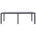 Miniatyrbilde 3 av 5: vidaXL Hagebord 220x90x72 cm plast rottingdesign brun