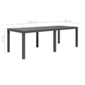 Miniatyrbilde 5 av 5: vidaXL Hagebord 220x90x72 cm plast rottingdesign brun