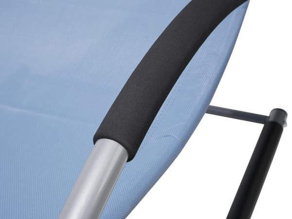 Aurinkotuoli sininen 63 x 84 x 149 cm teräs tekstiilikuitu keinuva tyyny UV-kestävä