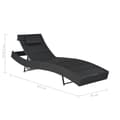 Miniatyrbillede 6 af 6: vidaXL liggestol polyrattan og textilene sort