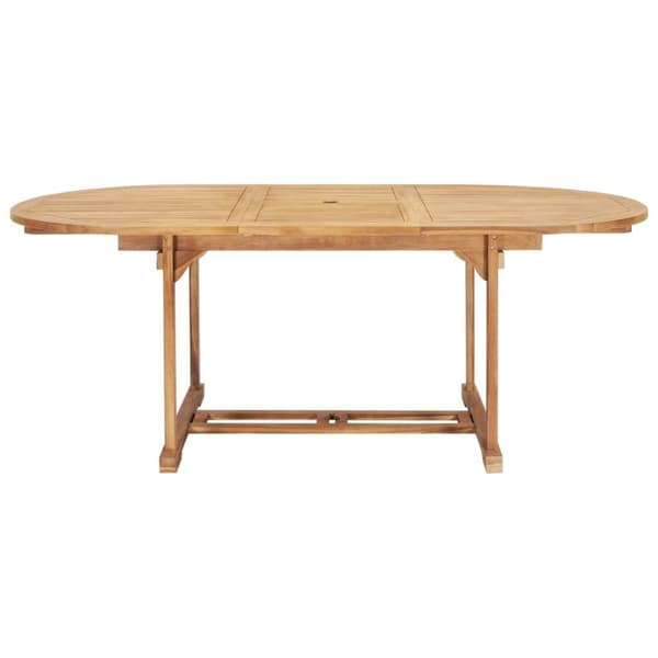 vidaXL Trädgårdsbord utdragbart 150-200x100x75 cm massiv teak