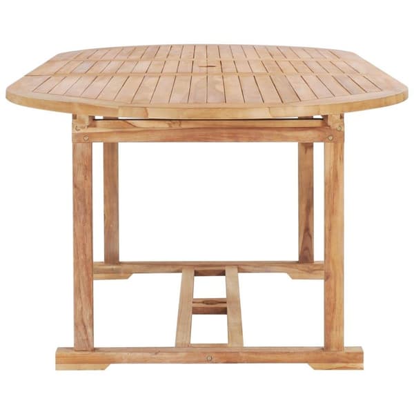 vidaXL Trädgårdsbord utdragbart 150-200x100x75 cm massiv teak
