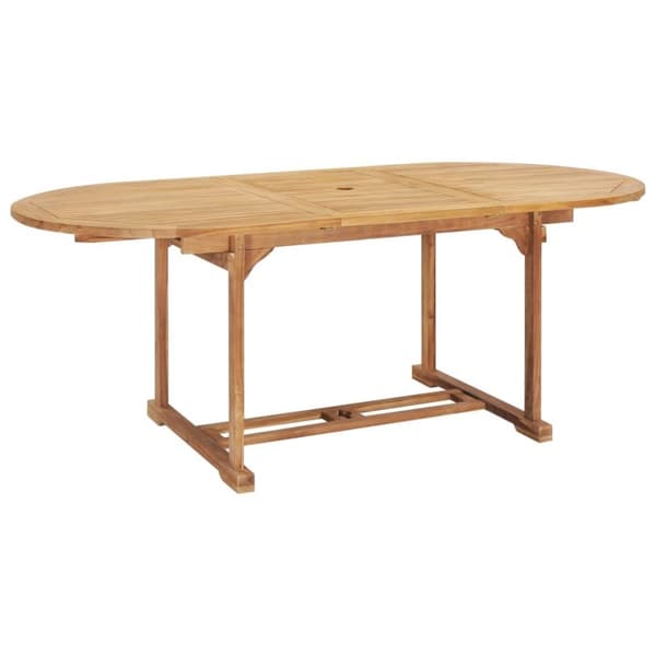 vidaXL Trädgårdsbord utdragbart 150-200x100x75 cm massiv teak