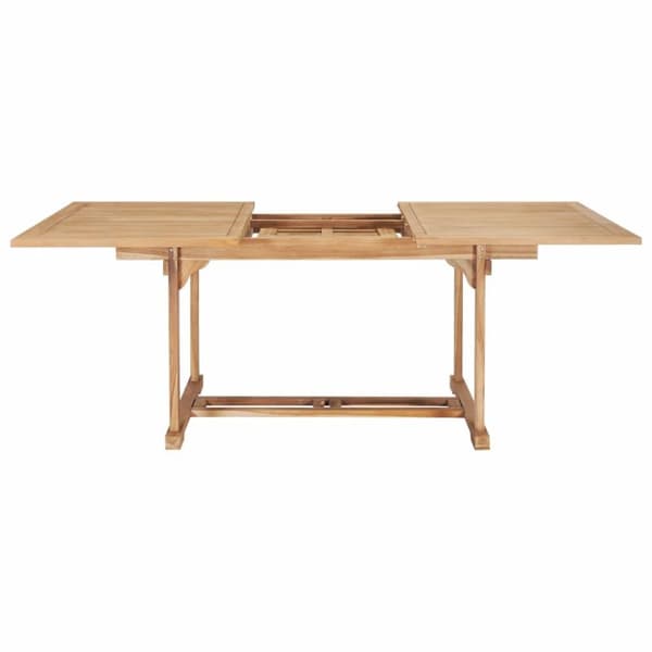 vidaXL forlængeligt havebord (150-200) x 100 x 75 cm massivt teaktræ