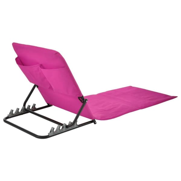 HI Sammenleggbar strandmatte med ryggstøtte PVC rosa