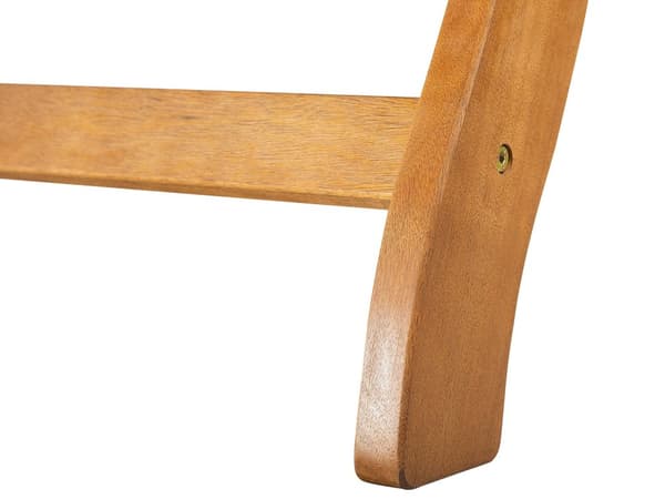Havestol Lyst Akacietræ Justerbart Ryglæn på Hjul med Armlæn Klassisk Design
