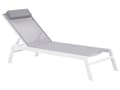 Miniatyrbillede 1 af 9: Havestol, grå aluminium 190 x 66 cm justerbart ryglæn