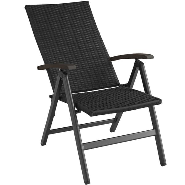Polyrattan kurvestol Melbourne - sort