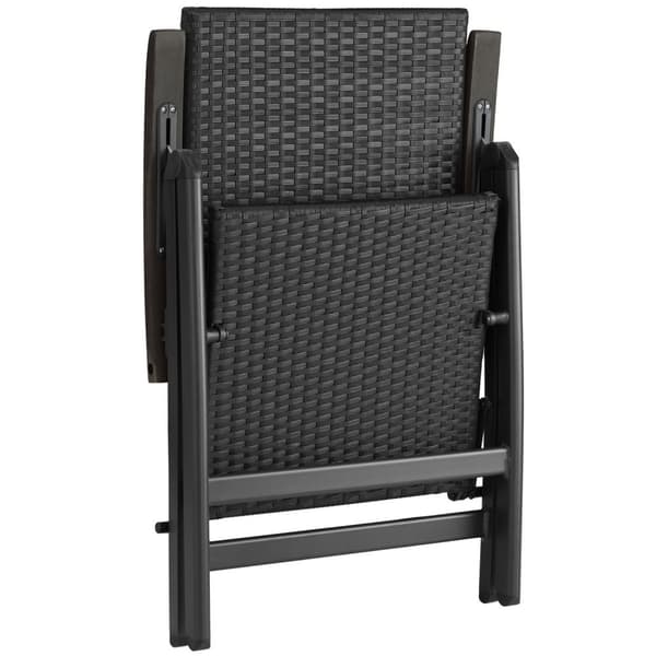 Polyrattan kurvestol Melbourne - sort